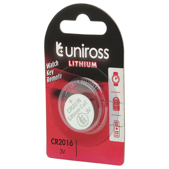 20 Piece Uniross Lithium Coin Cell CR2016 Battery - U1CR2016