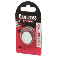 20 Piece Uniross Lithium Coin Cell CR2025 Battery - U1CR2025