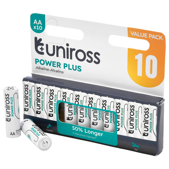 6 Piece Uniross LR6 AA Power Plus Alkaline Batteries (Pack of 10) - UPPAAPK10