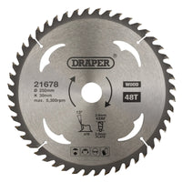 Draper TCT Circular Saw Blade for Wood, 250 x 30mm, 48T - SBW11