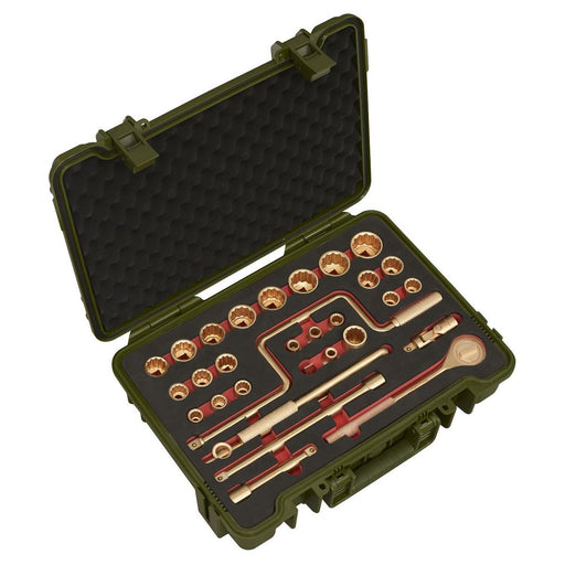 Sealey Premier Premier Non-Sparking Socket Set 1/2"Sq Drive 31pc NS039 Sealey Premier - Town Tools 