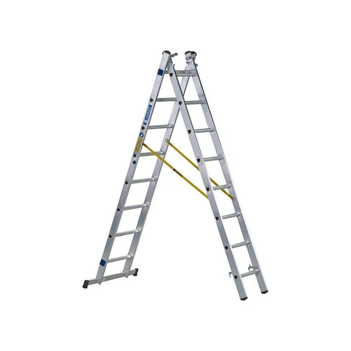 Zarges D-Rung Combination Ladder 3-Part 3 x 8 Rungs Zarges - Town Tools