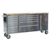 Sealey Mobile Stainless Steel Tool Cabinet 10 Drawer & Cupboard AP7210SS Sealey - Town Tools 