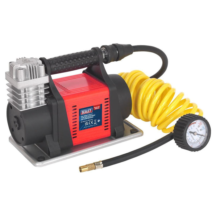 Sealey Tyre Inflator/Mini Air Compressor 12V Heavy-Duty MAC05 Sealey - Town Tools 