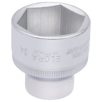Draper Elora Hexagon Socket, 1/2" Sq. Dr., 34mm 15323