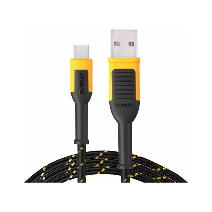 Dewalt Telecoms USB A to USB C Reinforced Charging Cable 3m (10ft) DEWALT Telecoms - Town Tools