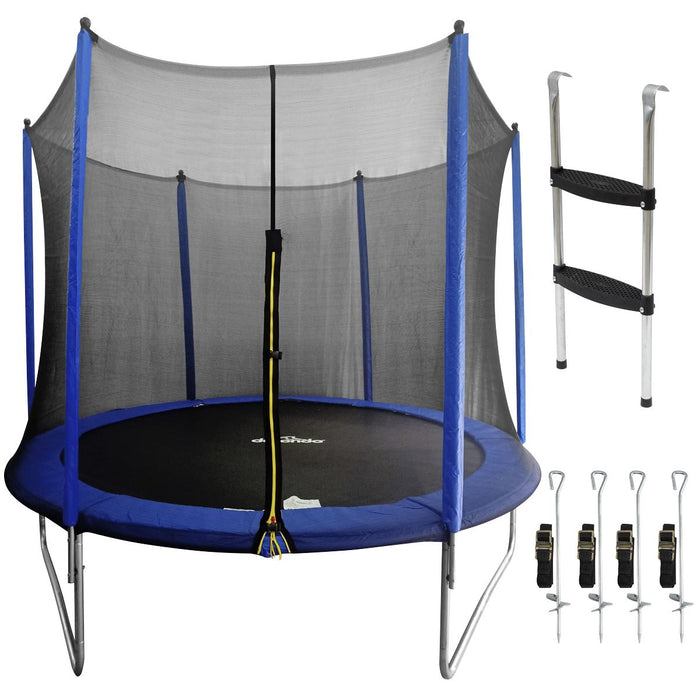 Dellonda Heavy-Duty  Trampoline Safety Enclosure Net Anchors & Ladder 10ft