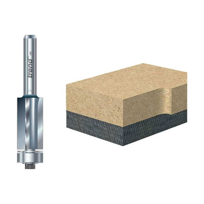 Trend 46/80 x 1/4 TCT 90° Bearing Guided Triple Flute Cutter 12.7 x 25.4mm Trend - Town Tools