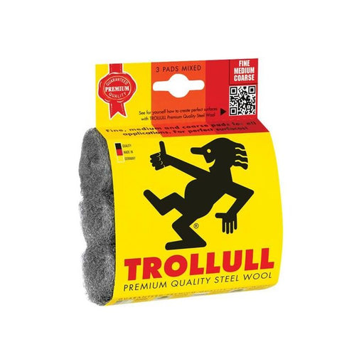 Trollull Steel Wool Pads, Assorted Grades (Pack 3) Trollull - Town Tools