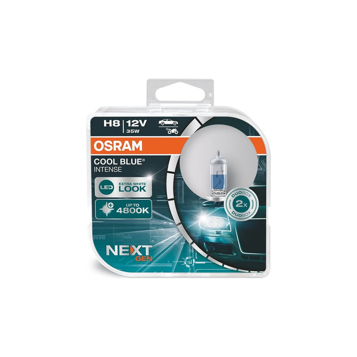 Osram COOL BLUE INTENSE H8, up to 4,800K, halogen headlight lamp, LED look, duo Osram - Town Tools 