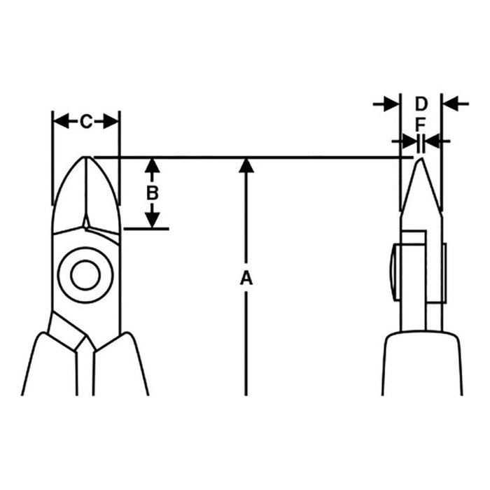 Lindstrom Diagonal Cutting Ultra Flush Cut Nipper 110mm Lindstrom - Town Tools