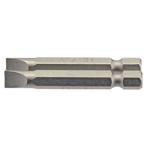 Draper Plain Slot Insert Bit, 6.5mm, 1/4" Hex, 50mm Long (Pack of 2) 64103 Draper - Town Tools 