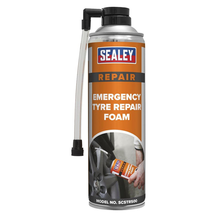 Sealey Emergency Tyre Repair Foam 500ml SCSTR500 Sealey - Town Tools 