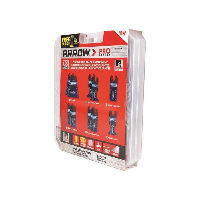 Arrow Oscillating Multi-Tool Blade Assortment Set, 10 Piece Arrow - Town Tools
