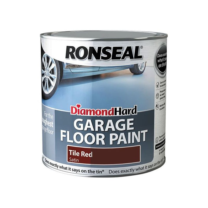 Ronseal Diamond Hard Garage Floor Paint Tile Red 2.5 litre Ronseal - Town Tools
