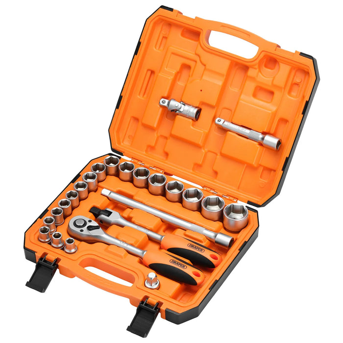 Draper HI-TORQ® 6 Point Socket Set, 1/2" (24 Piece) - BD24M-O