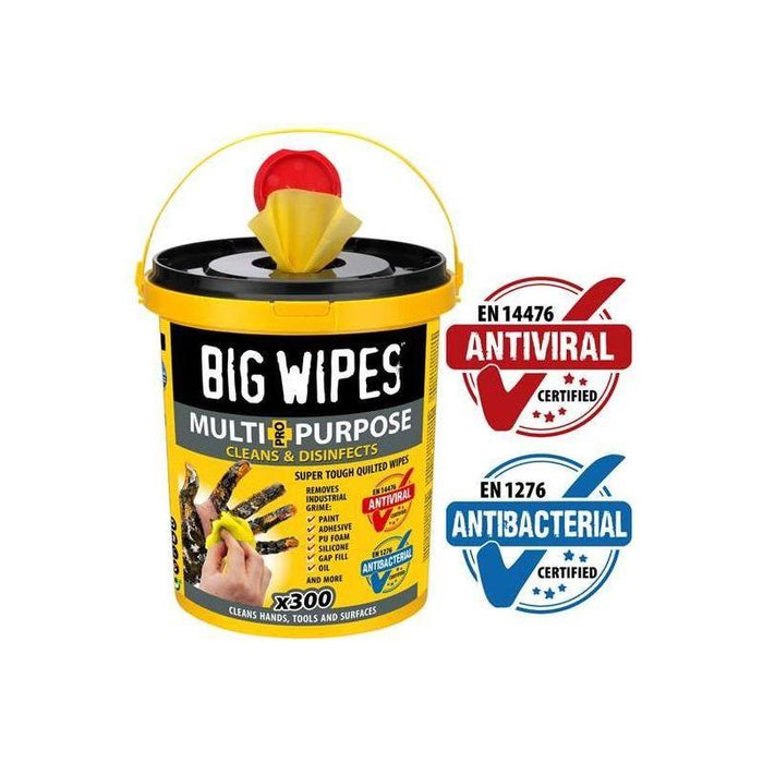 Big Wipes Multi-Purpose Pro+ Antiviral Wipes (Bucket 300) Big Wipes - Town Tools