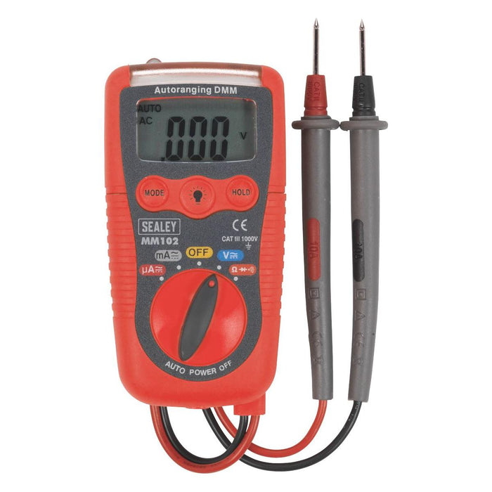 Sealey Professional Auto-Ranging Digital Multimeter mm102 Sealey - Town Tools 