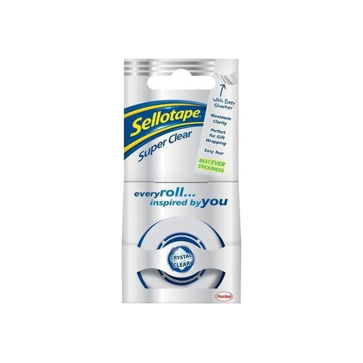 Sellotape Super Clear Sticky Tape - 1 Roll 18mm x 25m Sellotape - Town Tools