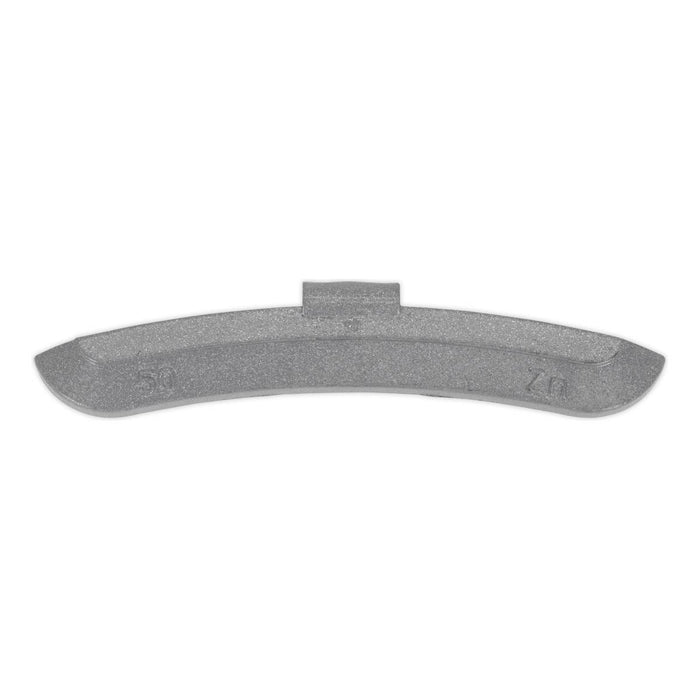 Sealey Wheel Weight 50g Hammer-On Zinc for Steel Wheels Pack of 50 WWSH50 Sealey - Town Tools 