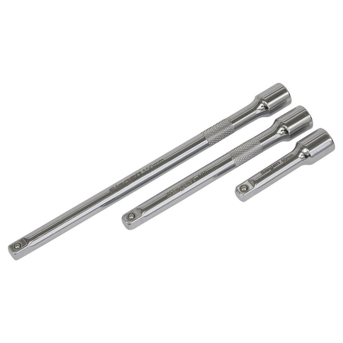 Sealey Extension Bar Set 3pc 1/4"Sq Drive S0718 Siegen by Sealey - Town Tools 