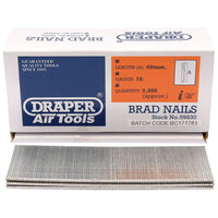 Draper Brad Nails, 40mm (Pack of 5000) 59830