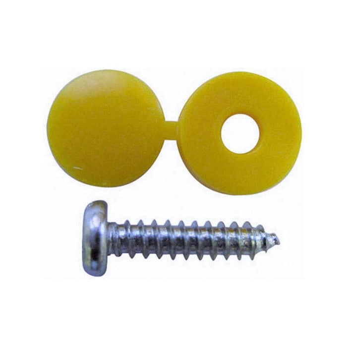 Wot-Nots Number Plate Cap & Screw - Yellow Pearl - Town Tools 