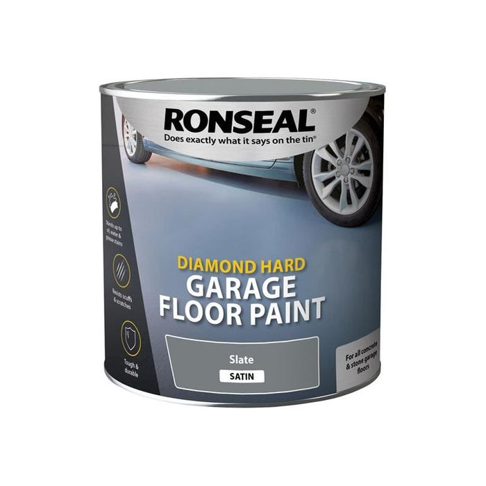 Ronseal Diamond Hard Garage Floor Paint Slate 2.5 litre Ronseal - Town Tools