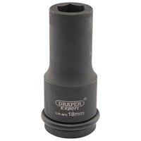 Draper Expert HI-TORQ 6 Point Deep Impact Socket, 3/4" Sq. Dr., 18mm