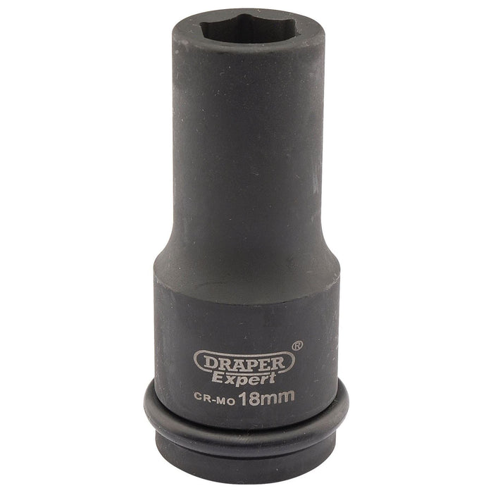 Draper Expert HI-TORQ 6 Point Deep Impact Socket, 3/4" Sq. Dr., 18mm Draper - Town Tools 