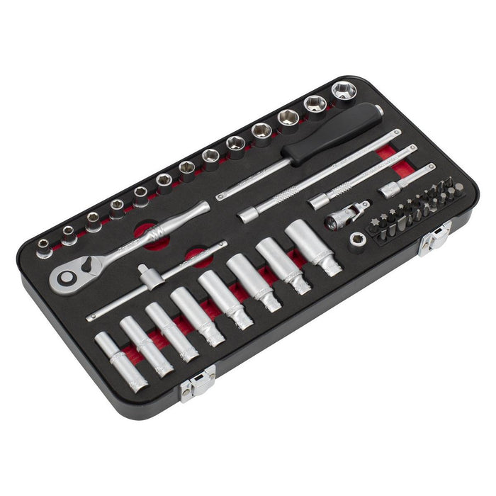 Sealey Premier Platinum Premier Platinum Socket Set 1/4"Sq Drive 49pc AK7920 Sealey Premier Platinum - Town Tools 
