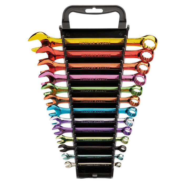 Draper Expert HI-TORQ® Metric Coloured Combination Spanner Set, 6 - 19mm (13