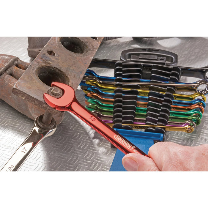 Draper Expert HI-TORQ® Metric Coloured Combination Spanner Set, 6 - 19mm (13