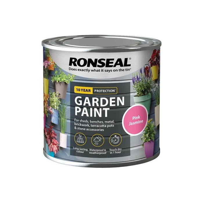 Ronseal Garden Paint Pink Jasmine 250ml Ronseal - Town Tools