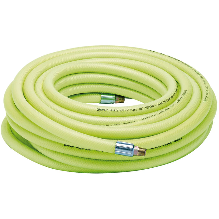 Draper High-Vis Air Line Hose, 15.2m, Bore, 1/4" BSP 6-10mm