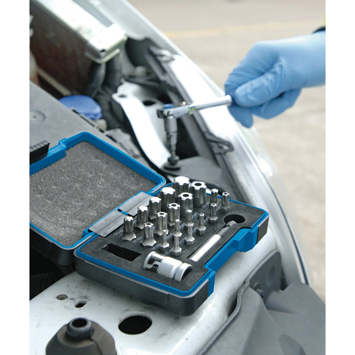 Draper Expert TX-STAR® 1/4, Plus Bit Set, 3/8" Sq. Dr. (23 Piece) - TXP23/KIT