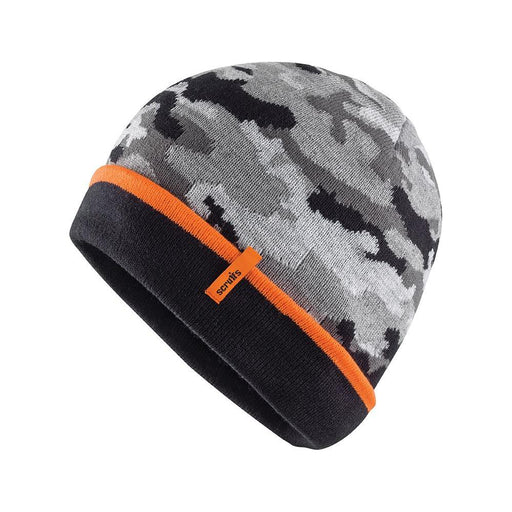 Scruffs Trade Camo Beanie Grey One Size Scruffs - Town Tools 