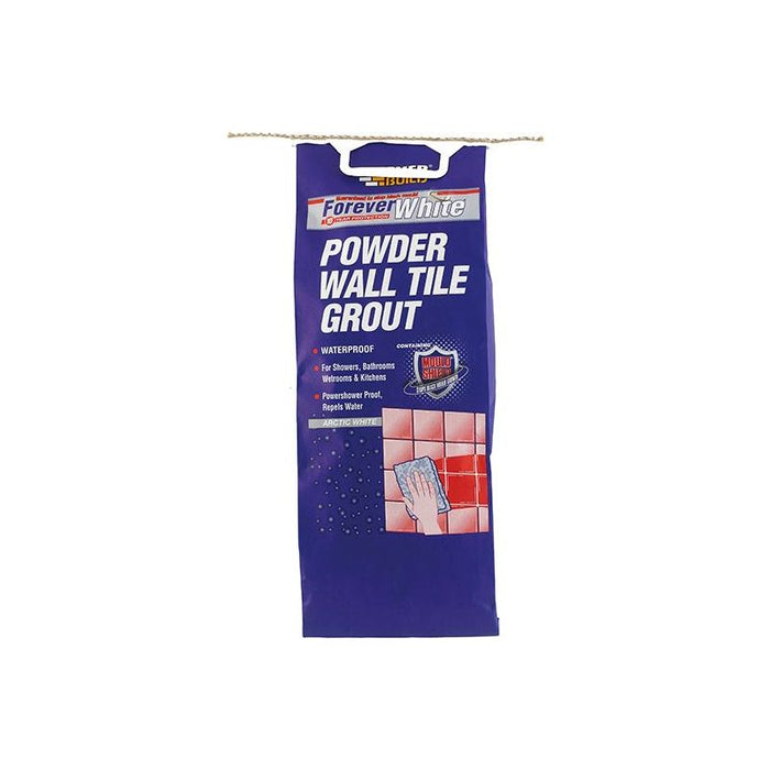Everbuild Sika Forever White Powder Wall Tile Grout 3kg Everbuild Sika - Town Tools