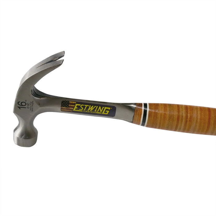 Estwing E16C Curved Claw Hammer with Leather Grip, 16oz/448g - E16C