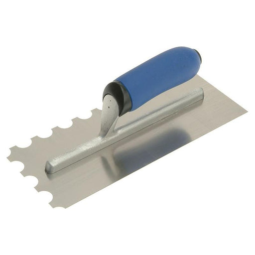 Vitrex Professional Stainless Steel Adhesive Trowel Round Notches 20mm Vitrex - Town Tools
