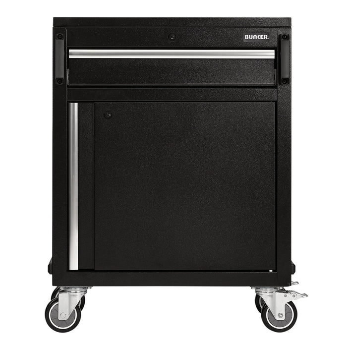 BUNKER Modular Power Tool Mobile Cabinet, 1 Drawer, 1 Door, 646mm - MS400-PTT