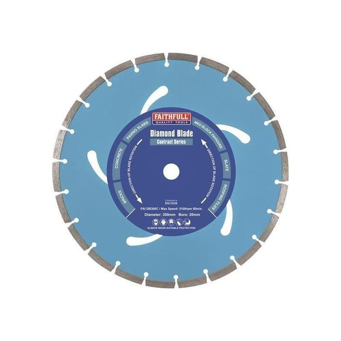 Faithfull Contract Diamond Blade 300 x 20mm Faithfull - Town Tools