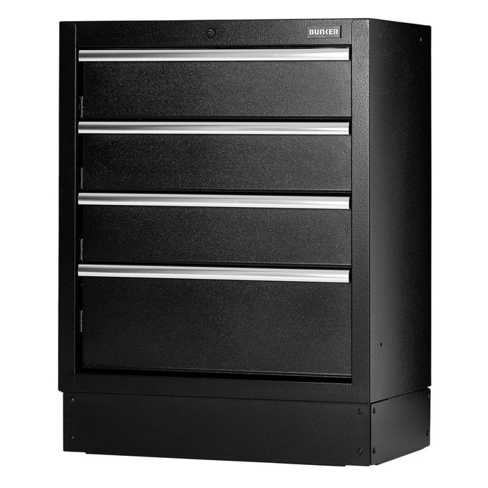 BUNKER Modular Floor Cabinet, 4 Drawer, 680mm - MS400-4BU