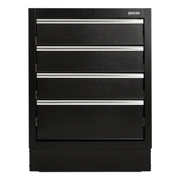 BUNKER Modular Floor Cabinet, 4 Drawer, 680mm - MS400-4BU