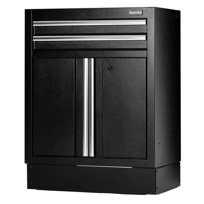 BUNKER Modular Floor Cabinet, 2 Drawer, 2 Door, 680mm - MS400-2BU