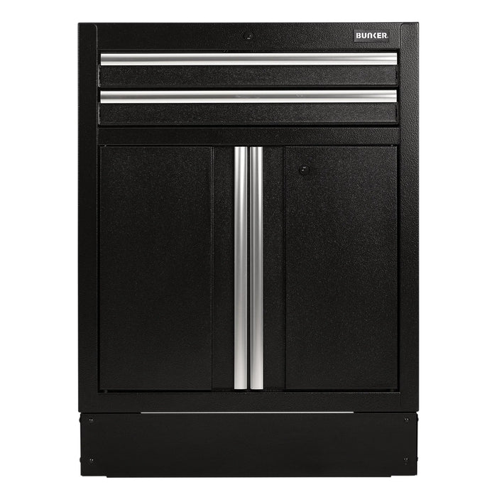 BUNKER Modular Floor Cabinet, 2 Drawer, 2 Door, 680mm - MS400-2BU