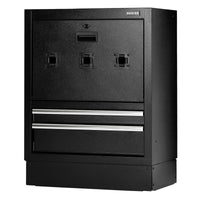 BUNKER Modular Floor Reel Cabinet, 2 Drawer, 680mm - MS400-2RBU