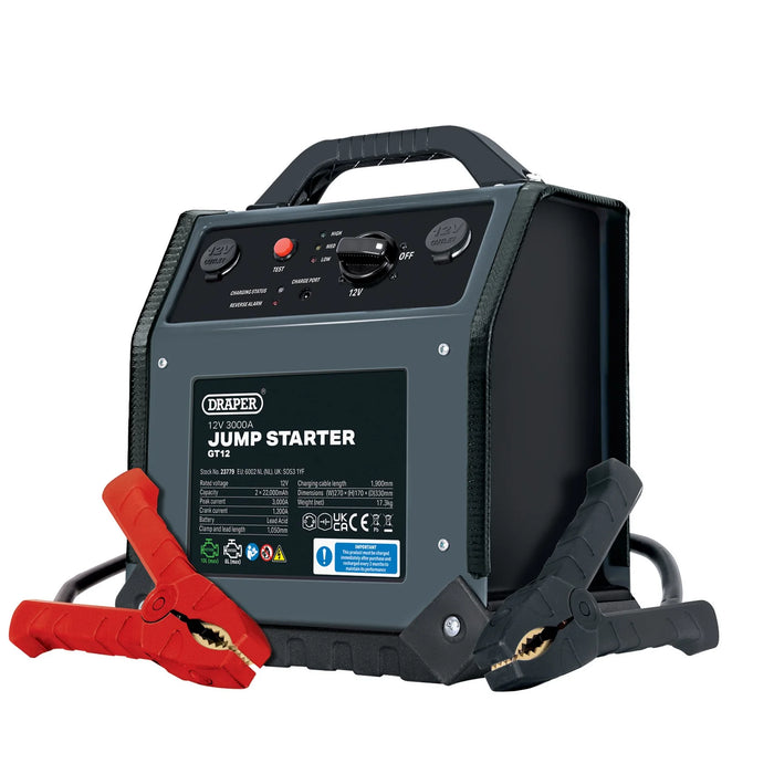 Draper 12V Jump Starter, 3000A - GT12
