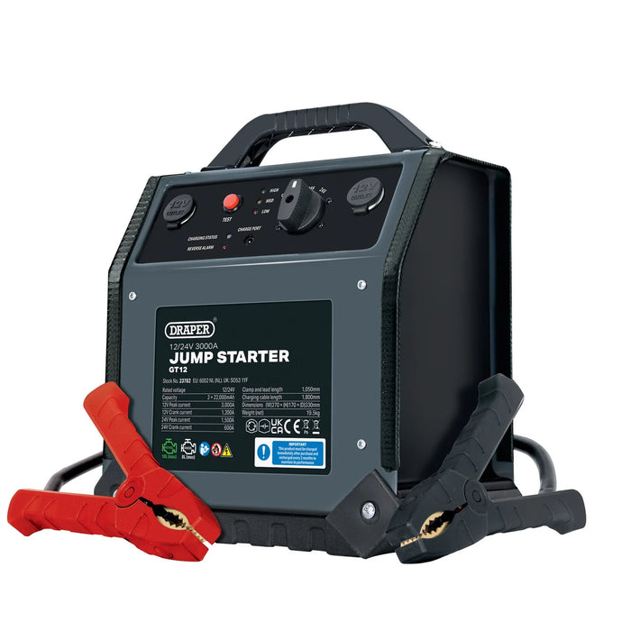 Draper 12/24V Jump Starter, 3000A - GT24