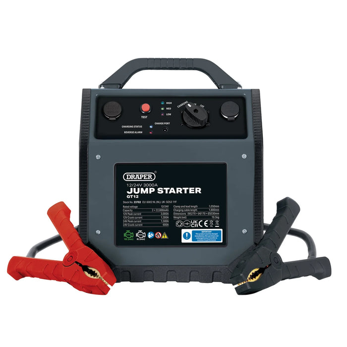 Draper 12/24V Jump Starter, 3000A - GT24